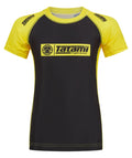 Kids IBJJF Ranked Short Sleeve Rash Guard - Yellow