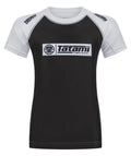 Kids IBJJF Ranked Short Sleeve Rash Guard - White