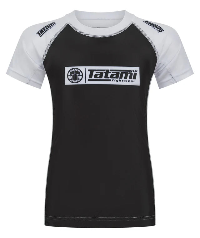 Kids IBJJF Ranked Short Sleeve Rash Guard - White